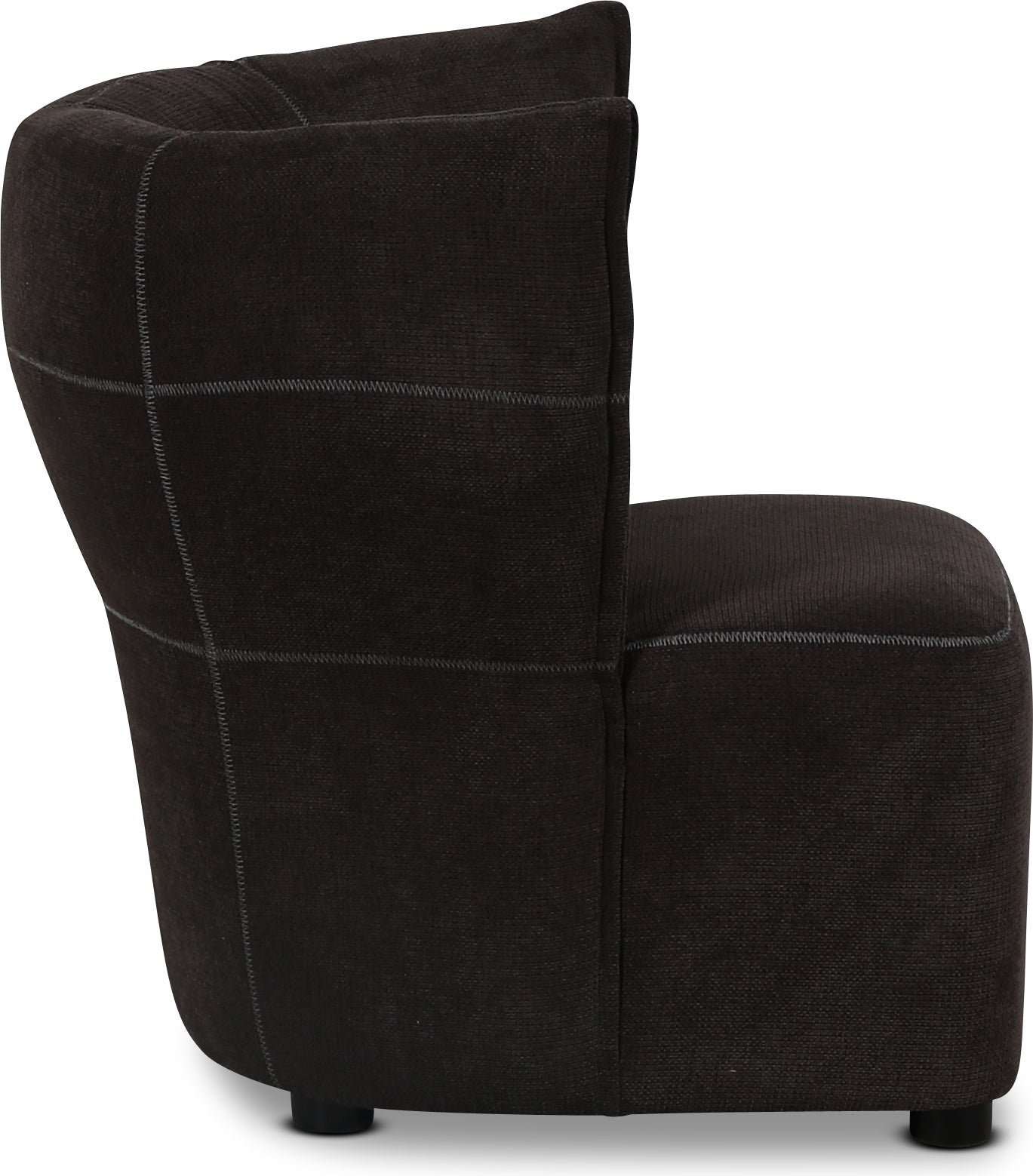 Mullsjö fåtölj i mörkbrunt tyg