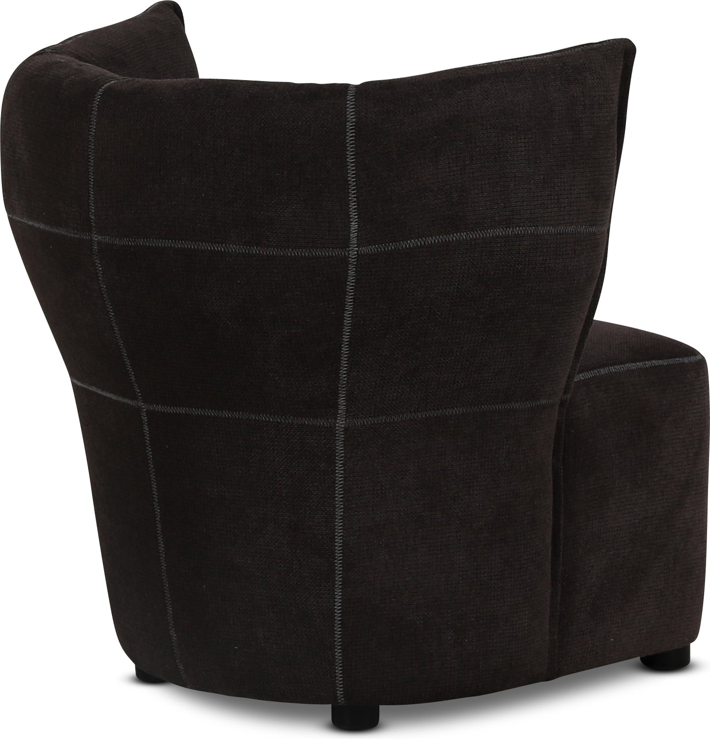 Mullsjö fåtölj i mörkbrunt tyg