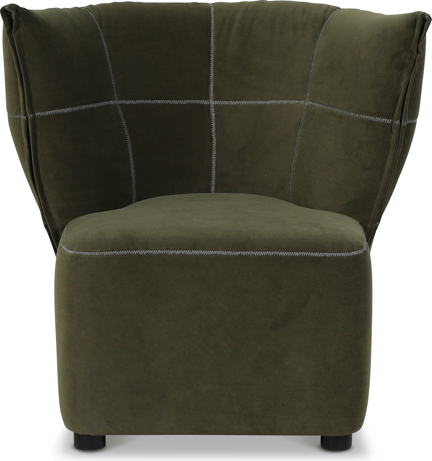 Mullsjö fåtölj i grönt tyg