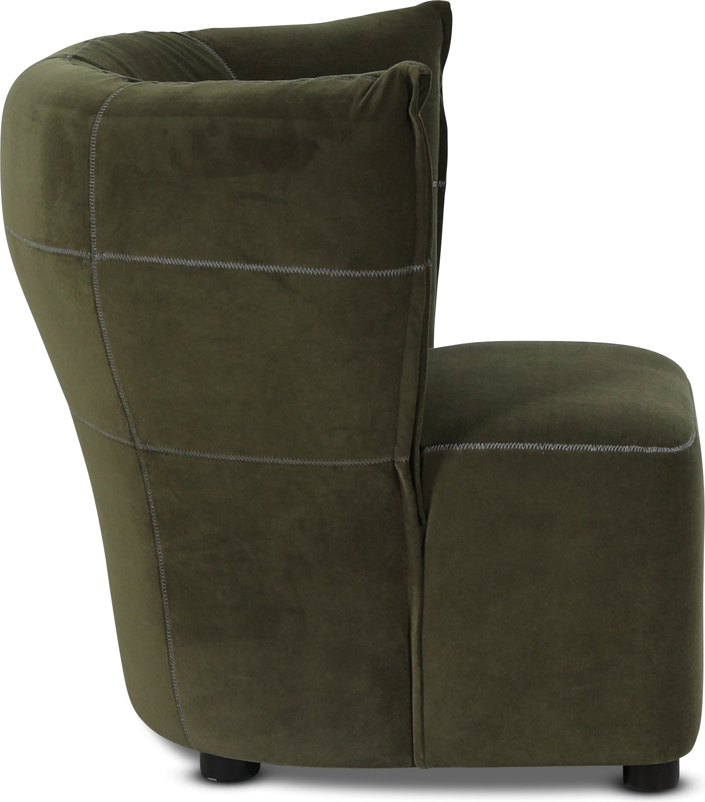 Mullsjö fåtölj i grönt tyg