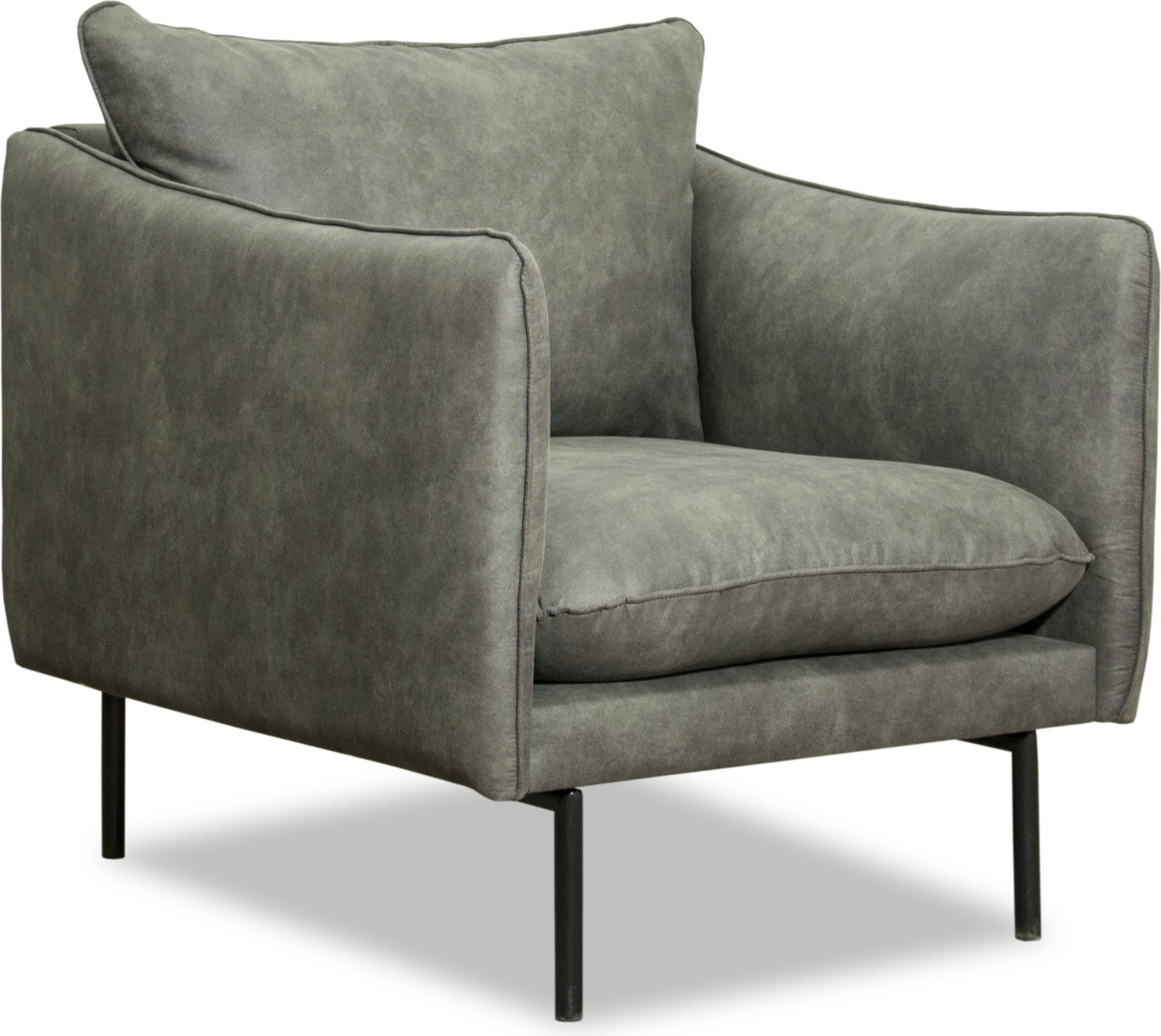 Björndal fåtölj - Antracit ecoläder