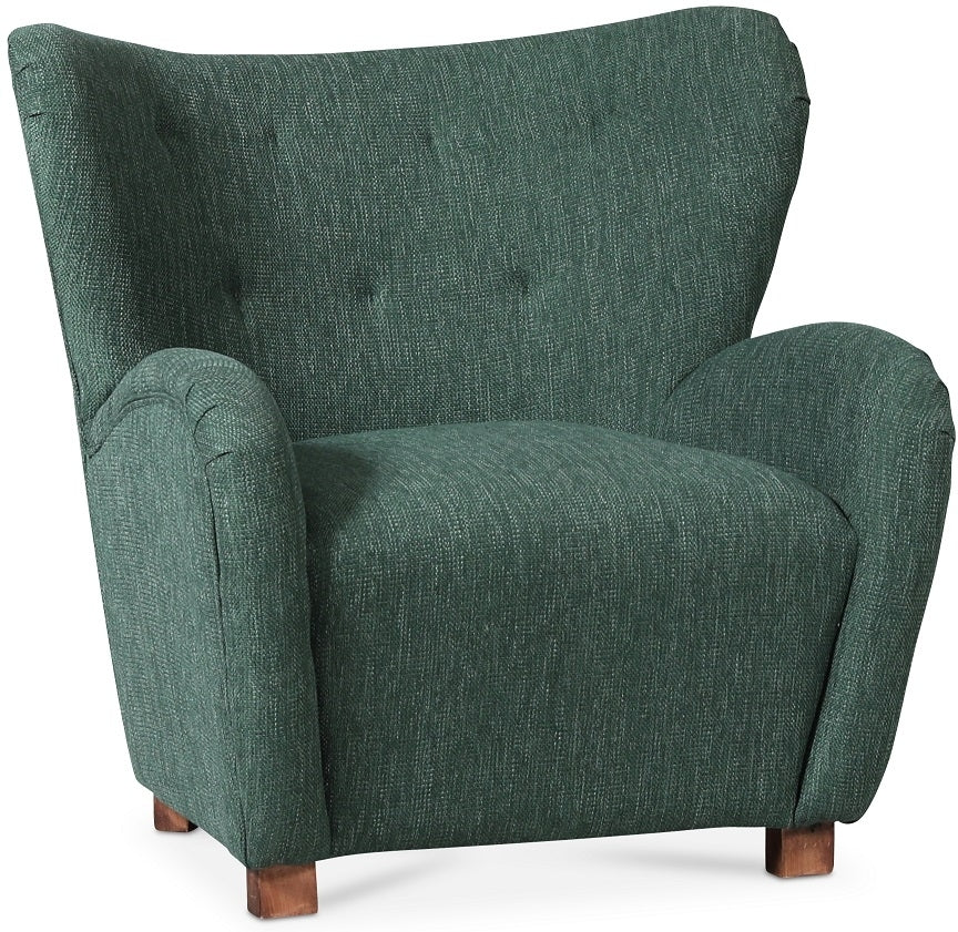 Buffalo öronlappsfåtölj - Grön (Tyg)