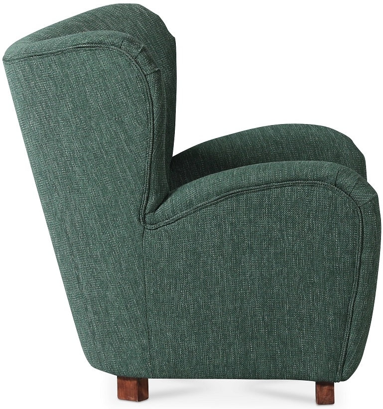 Buffalo öronlappsfåtölj - Grön (Tyg)