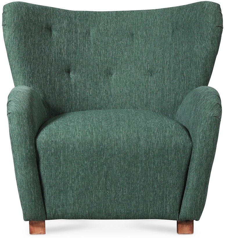 Buffalo öronlappsfåtölj - Grön (Tyg)