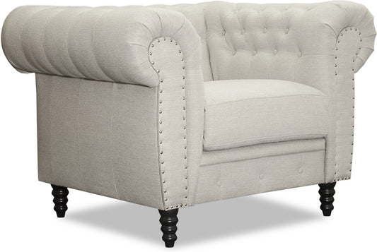 Ashford chesterfield fåtölj - Beige Linne