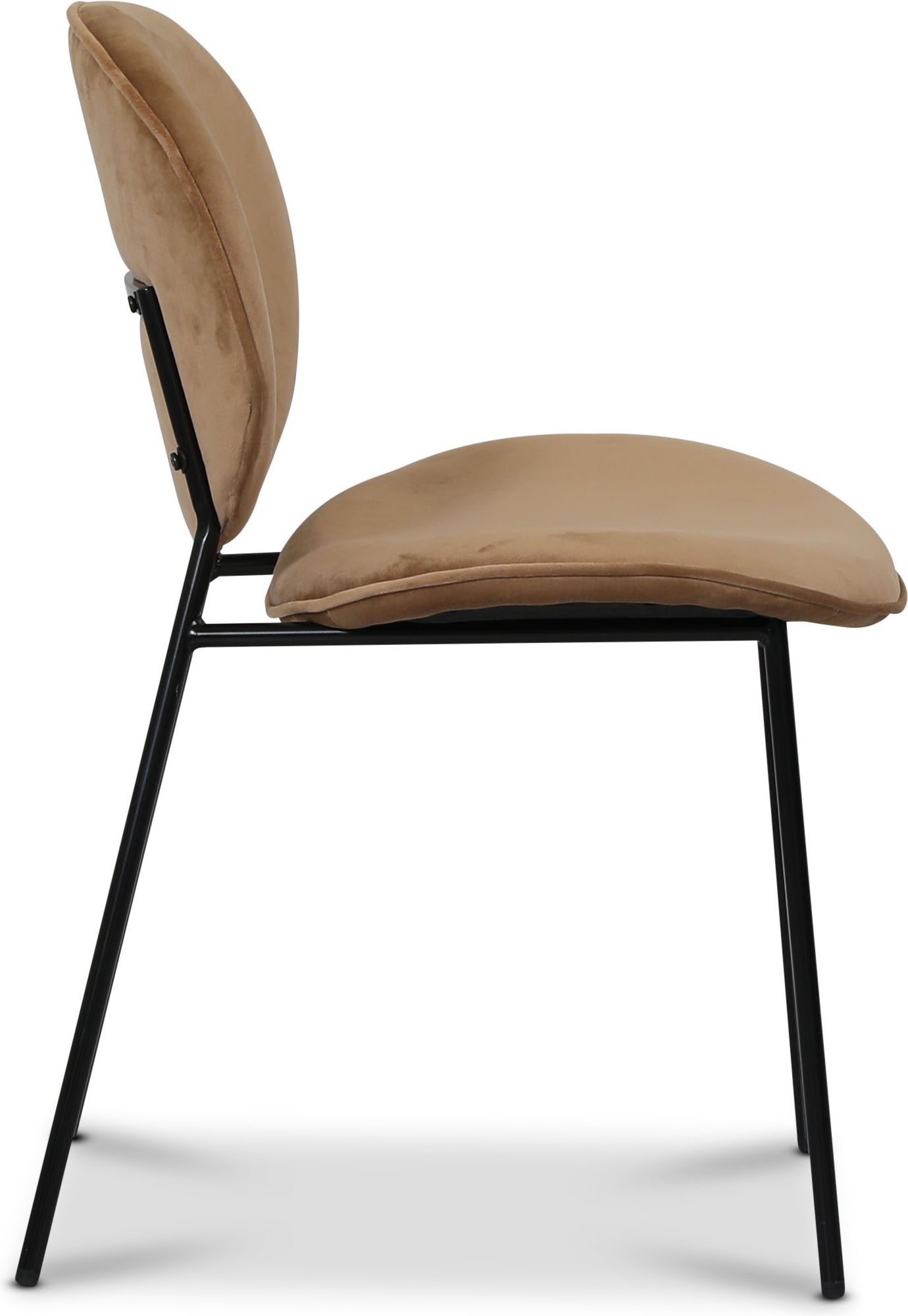 Palle stol i sammet - Brun