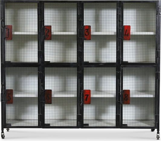 Vintage metallskåp 172x150 cm