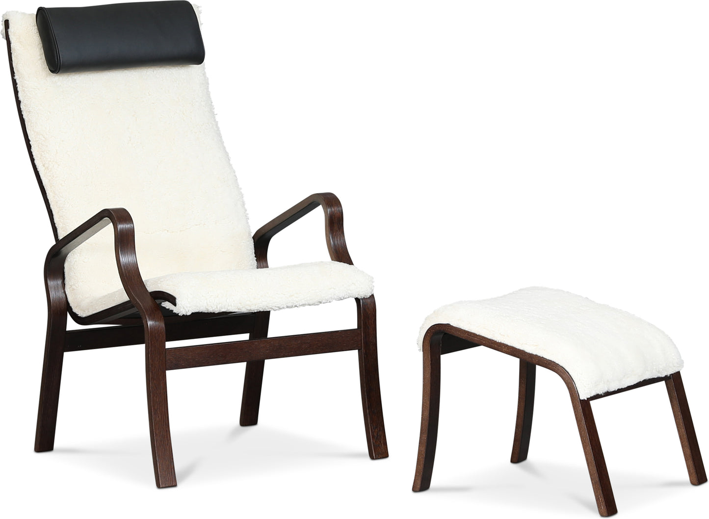 Lammet / Fushion fotpall i fårskinn