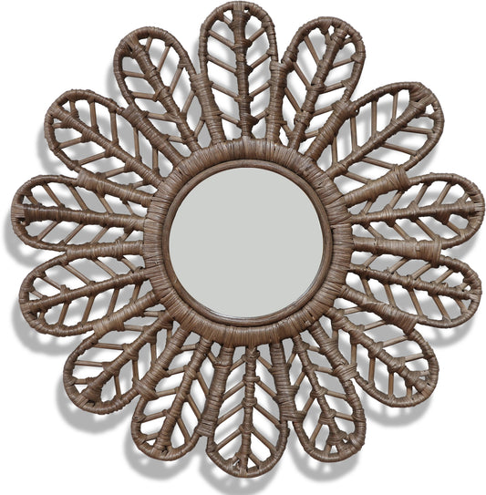 Peacock brun spegel Ø60 cm