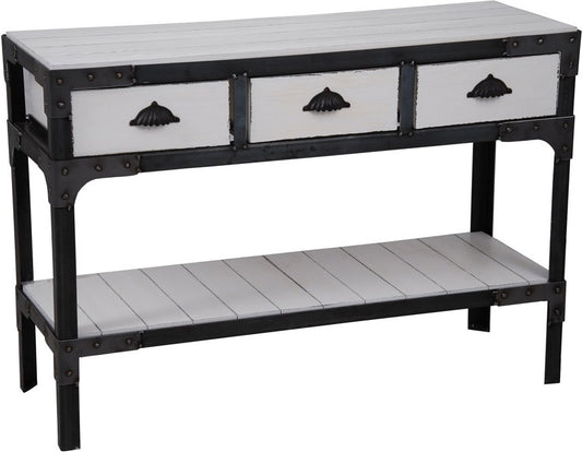 Factory Sideboard Vintage - Vit / Metall