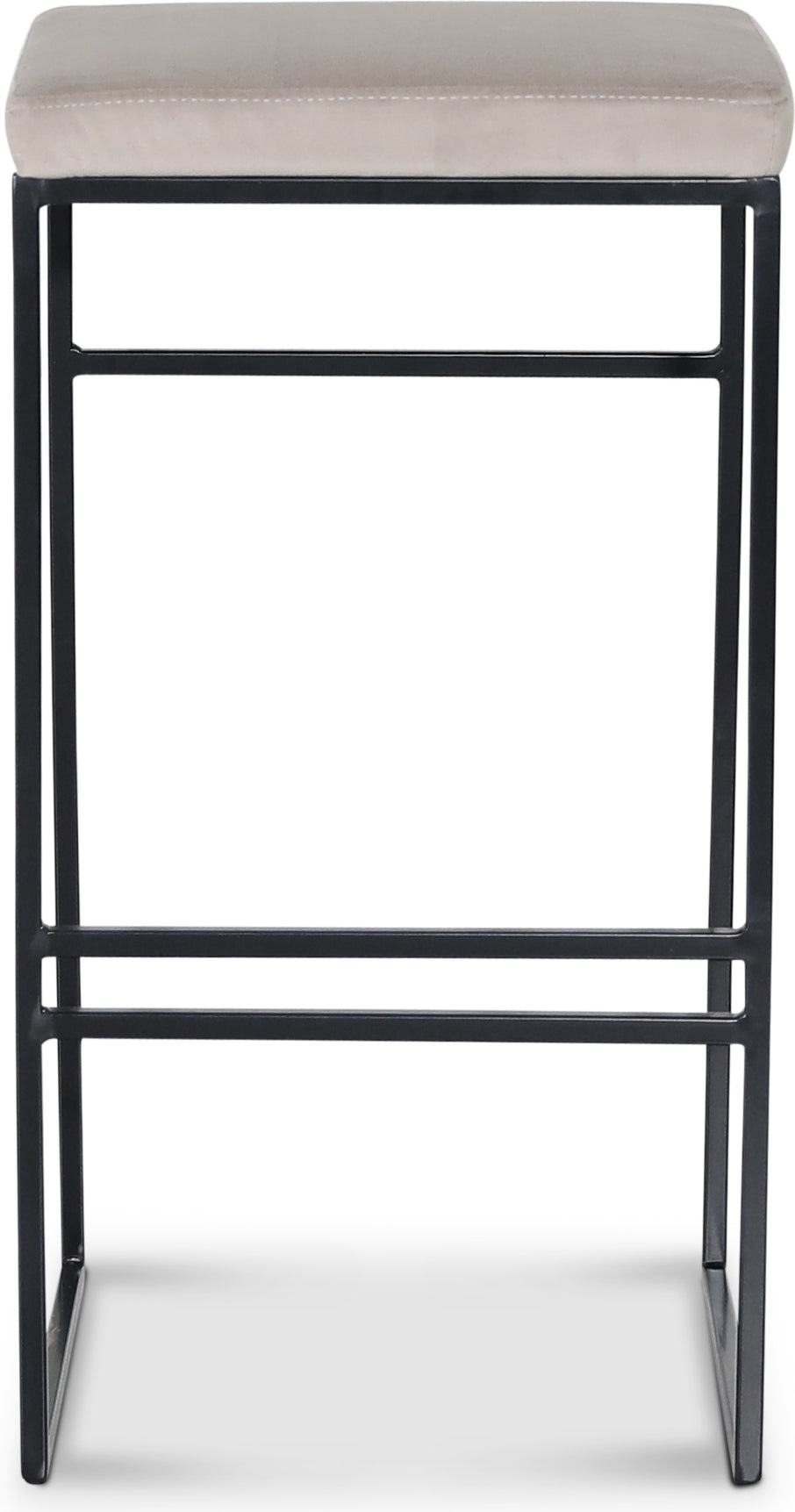 Stage barstol - Gråbeige sammet / svart