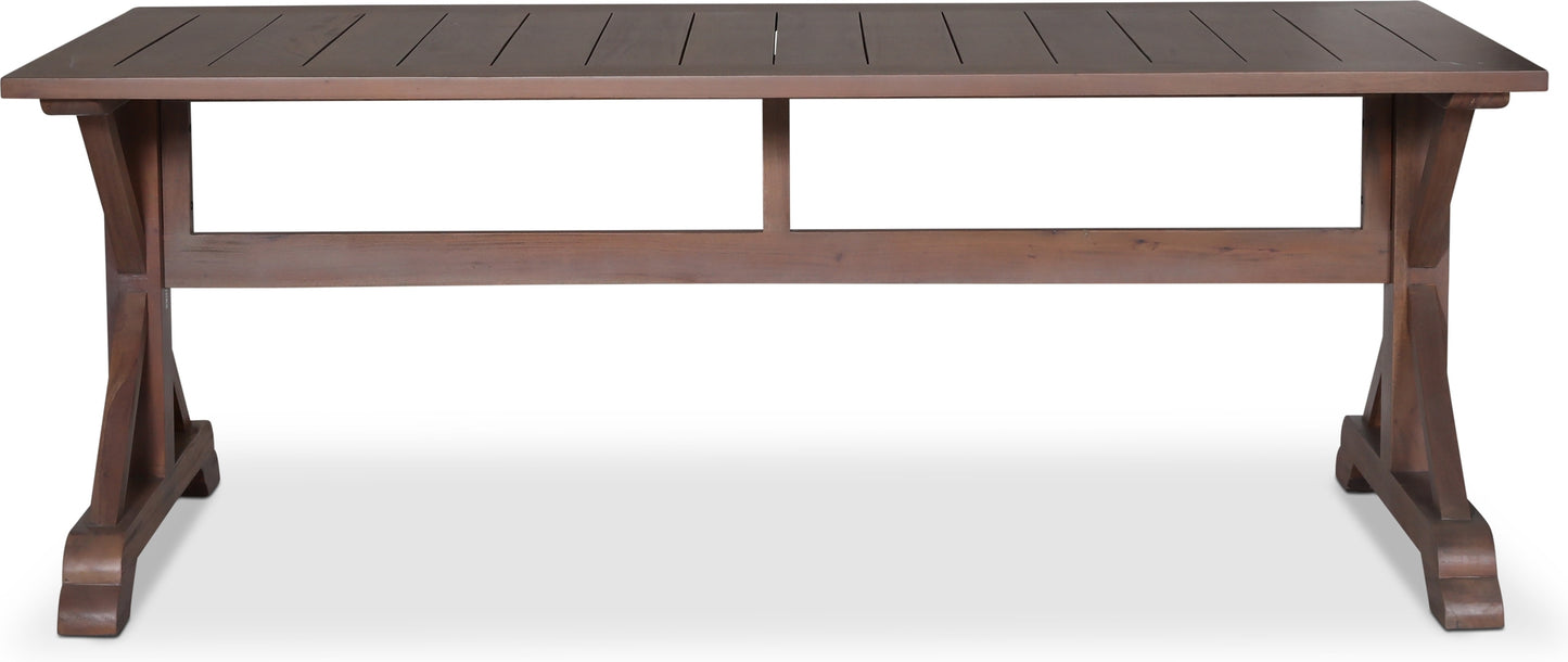 Croco brunt matbord 200x90 cm - Vintage