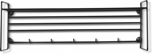 Revel svart hatthylla 80 cm bred