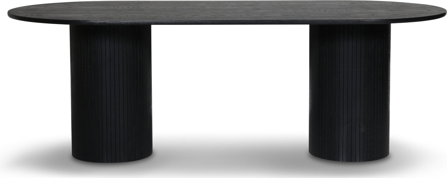 Nova matbord 215 cm - Svartbetsad ask Kolli 1