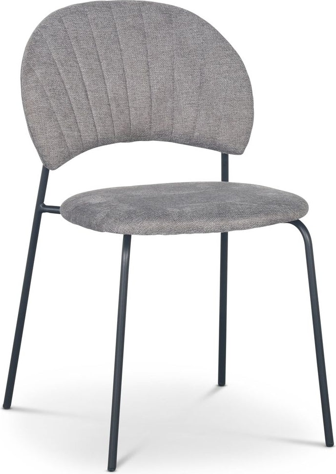 Hogrän stol - Grått tyg/svart
