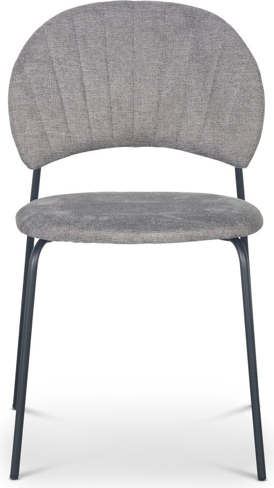 Hogrän stol - Grått tyg/svart