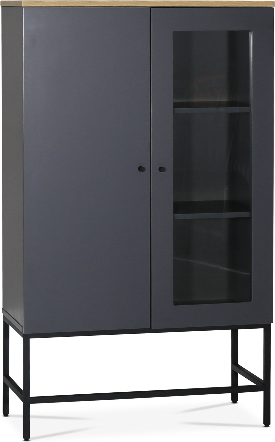 Edge skåp i Ek / Grå högtryckslaminat (HPL)