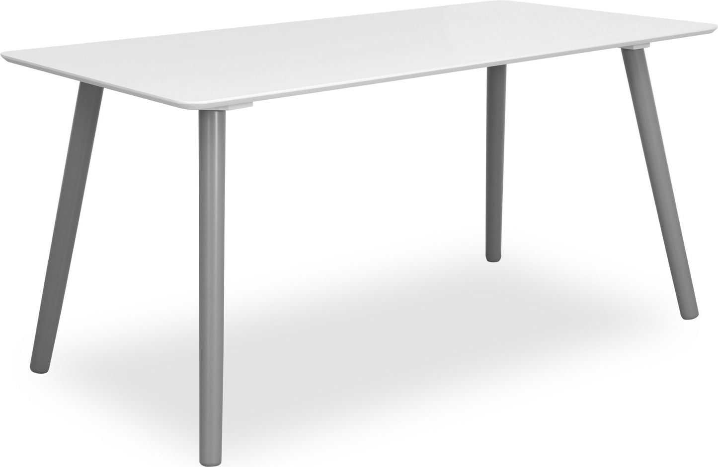 Rosvik vitt matbord med grå ben