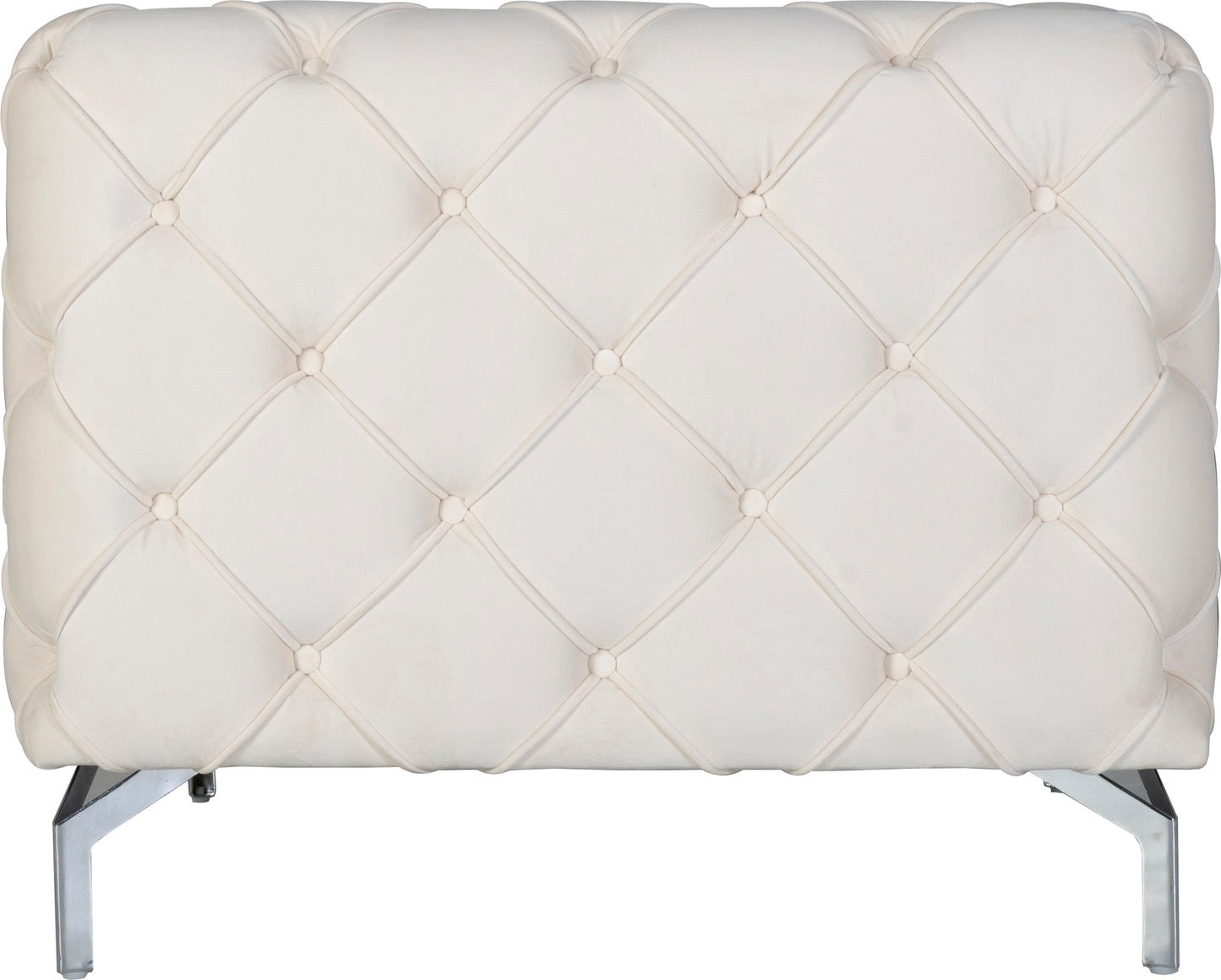 Como fåtölj i beige sammet