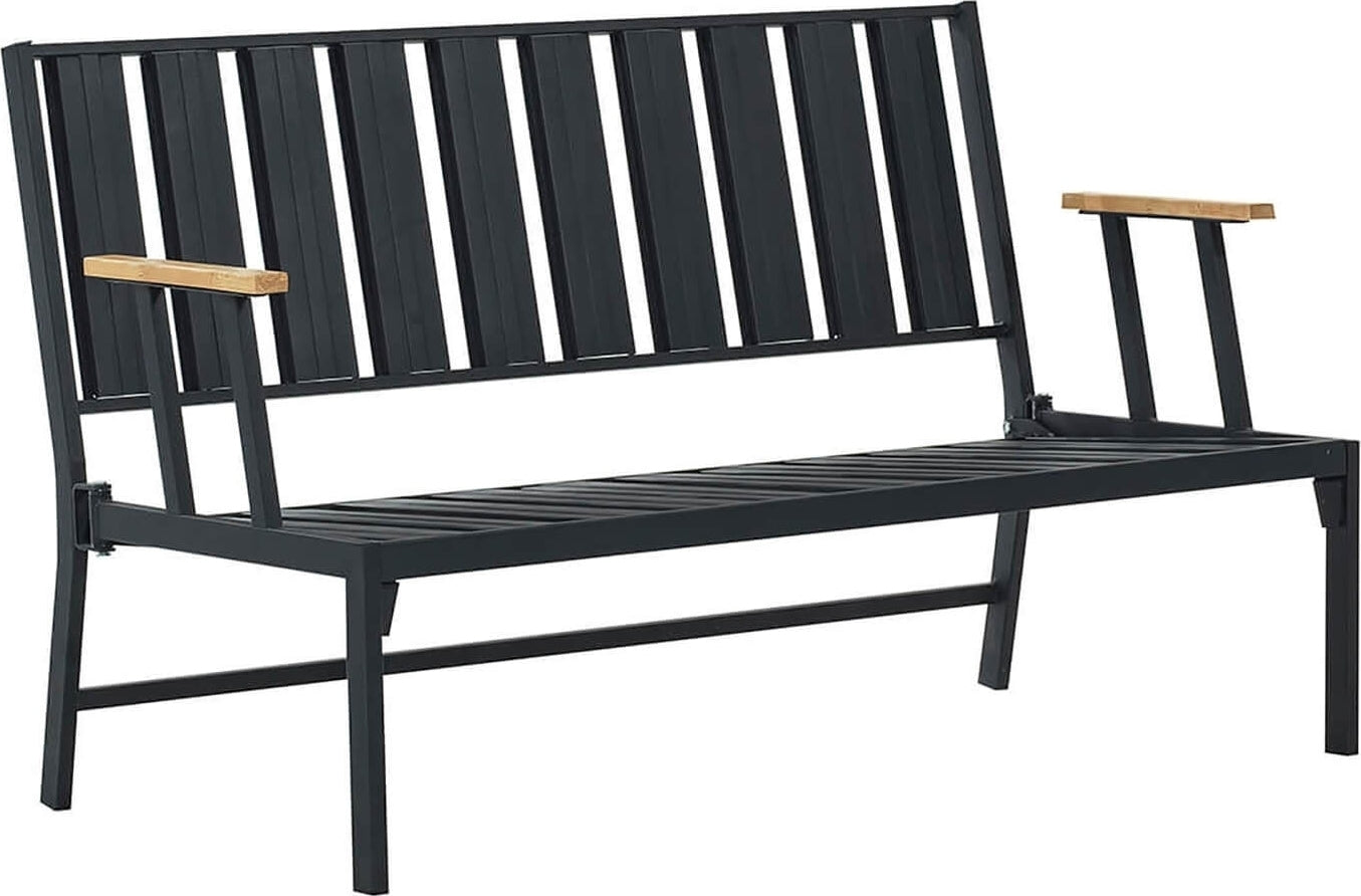 Lotus 2-sits utesoffa - Svart/fume