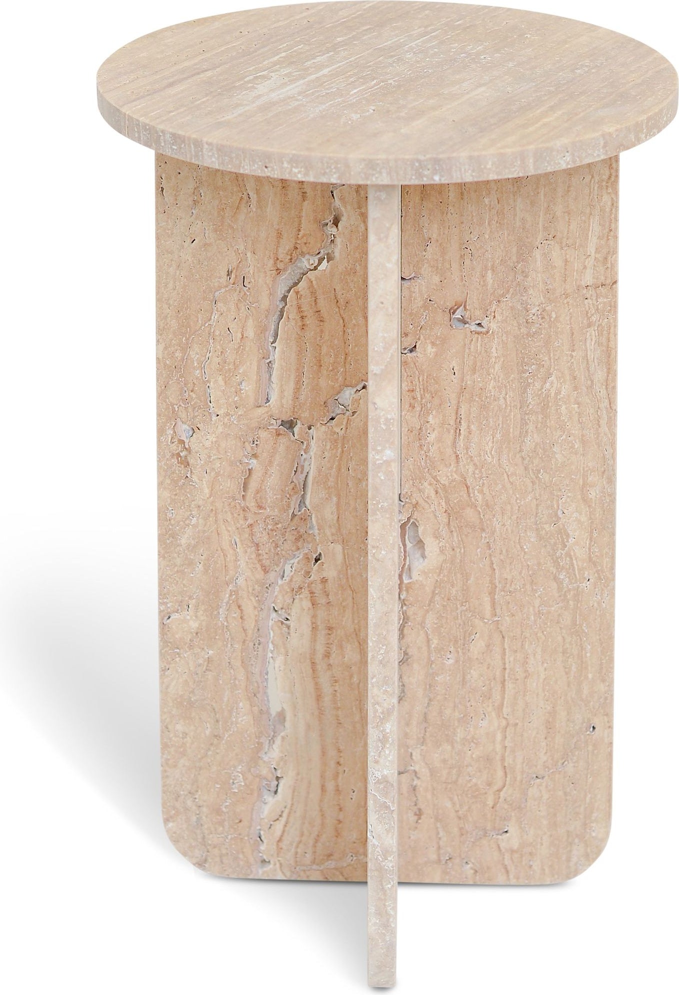 Travertin piedestal underrede, Shape Leg 32x32x58