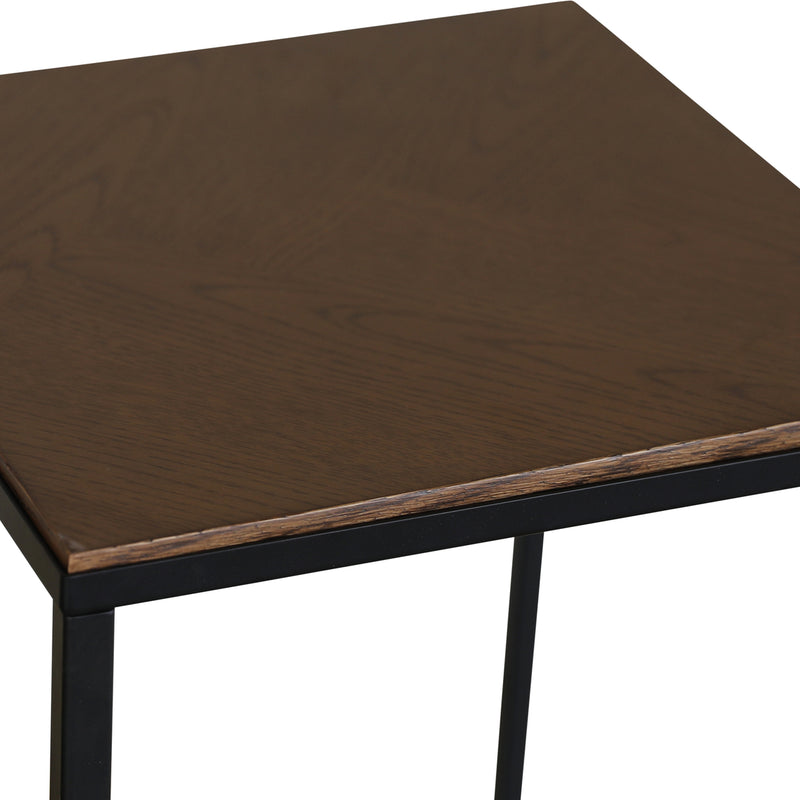 Revel sängbord - Svart / Fishbone brunbetsad ek - Frame