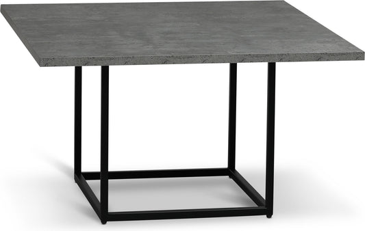 Sintorp matbord 120 cm - Svart / limestone marmorimitation - Toppskiva