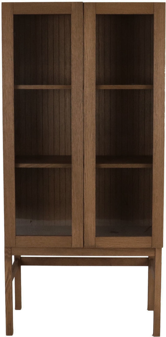 Valhall vitrinskåp i smoked oak