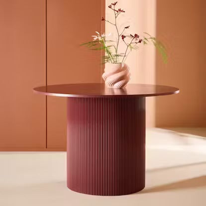 VENTURE DESIGN Lenox matbord - Vinröda ben / Vinröda MDF, faner