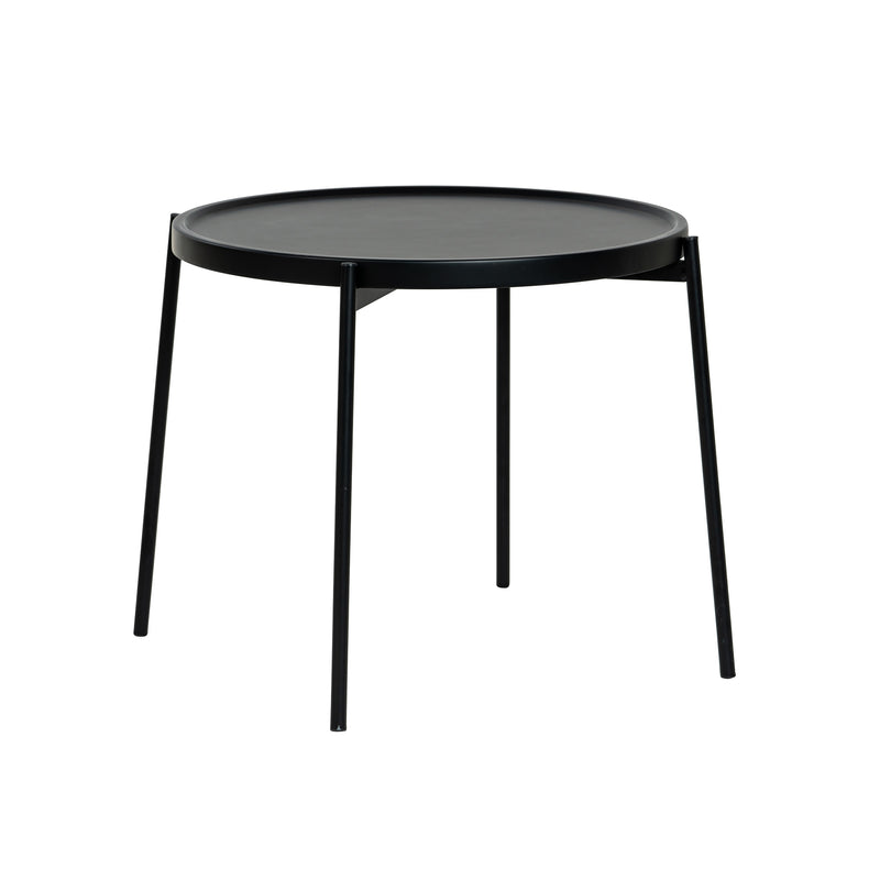 Bergön runt soffbord Ø50 svart MDF/metall