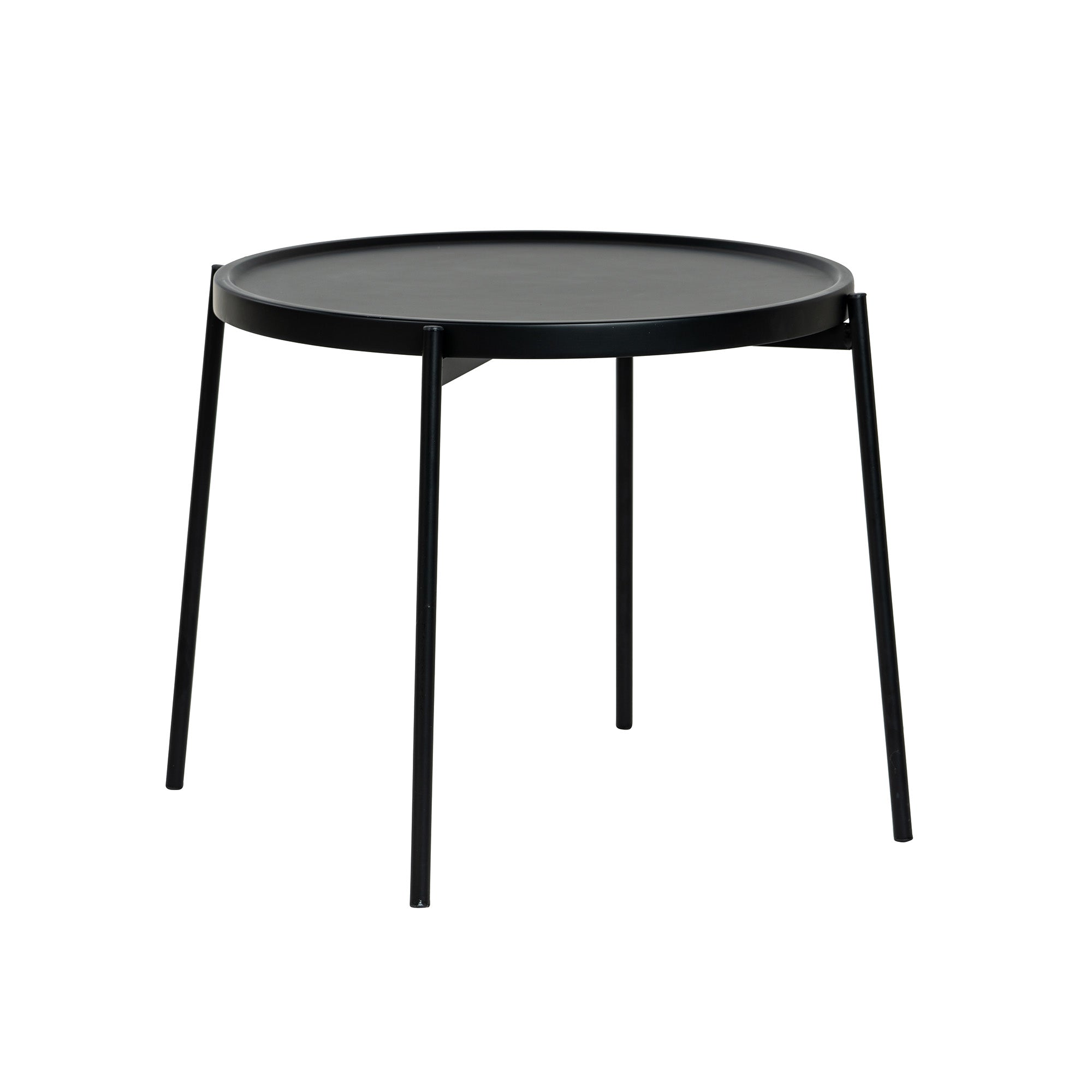Bergön runt soffbord Ø50 svart MDF/metall
