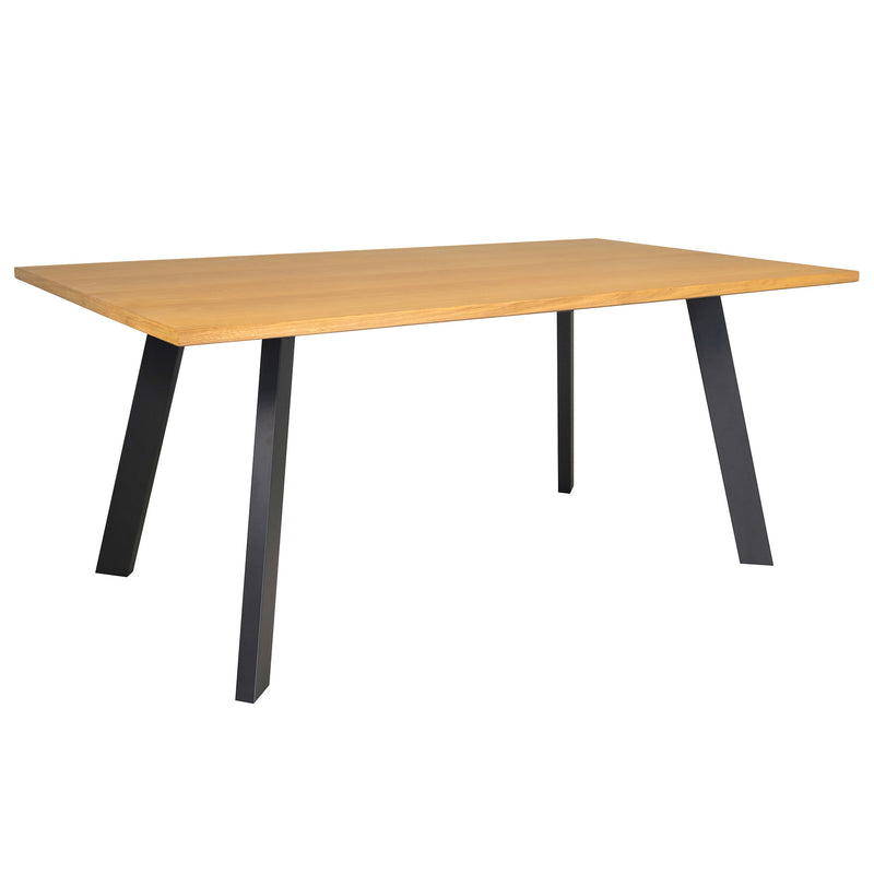 Dino rektangulärt matbord 170×95 ekfanér/svarta metall ben