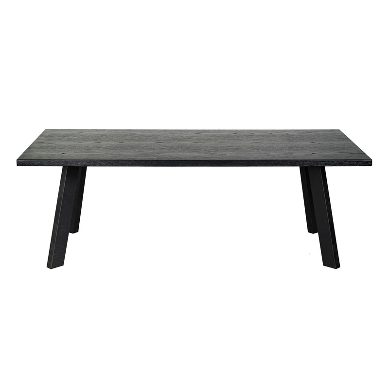 Dino soffbord 130×65 svartbetsad ekfanér/metall ben