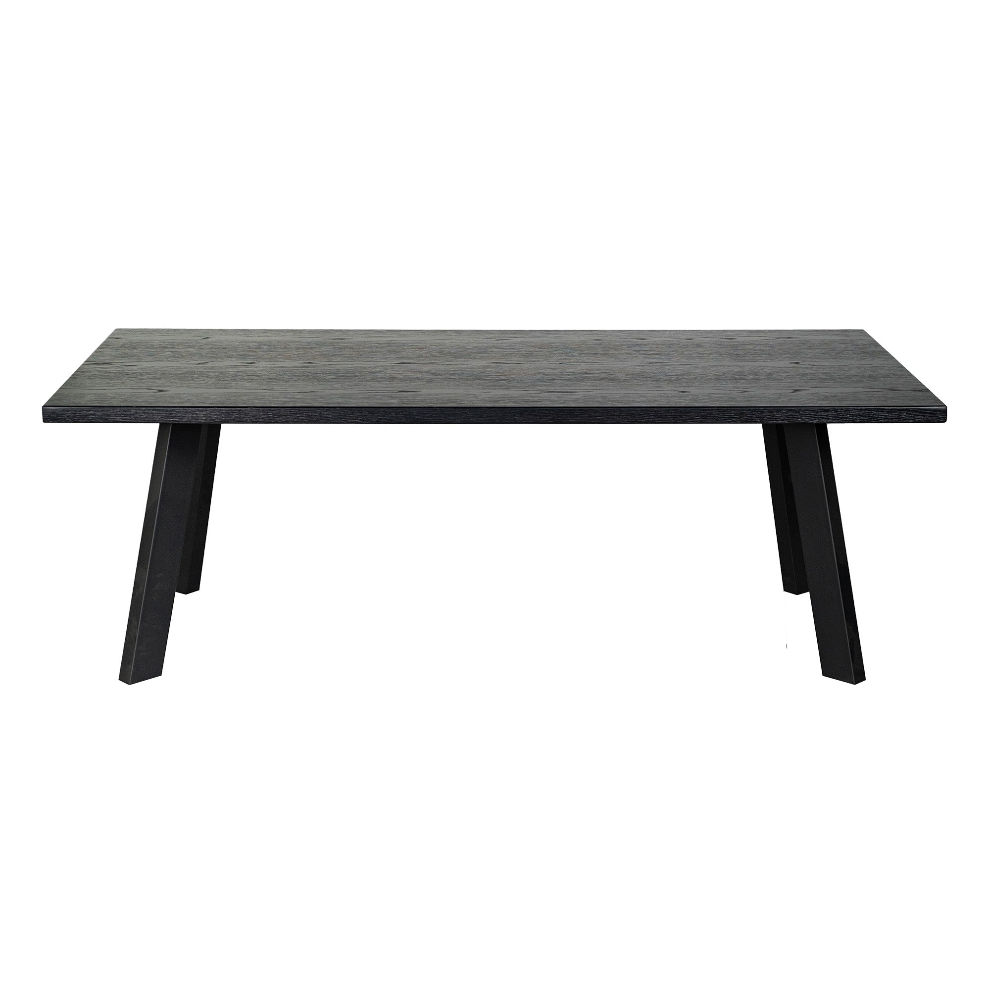 Dino soffbord 130×65 svartbetsad ekfanér/metall ben