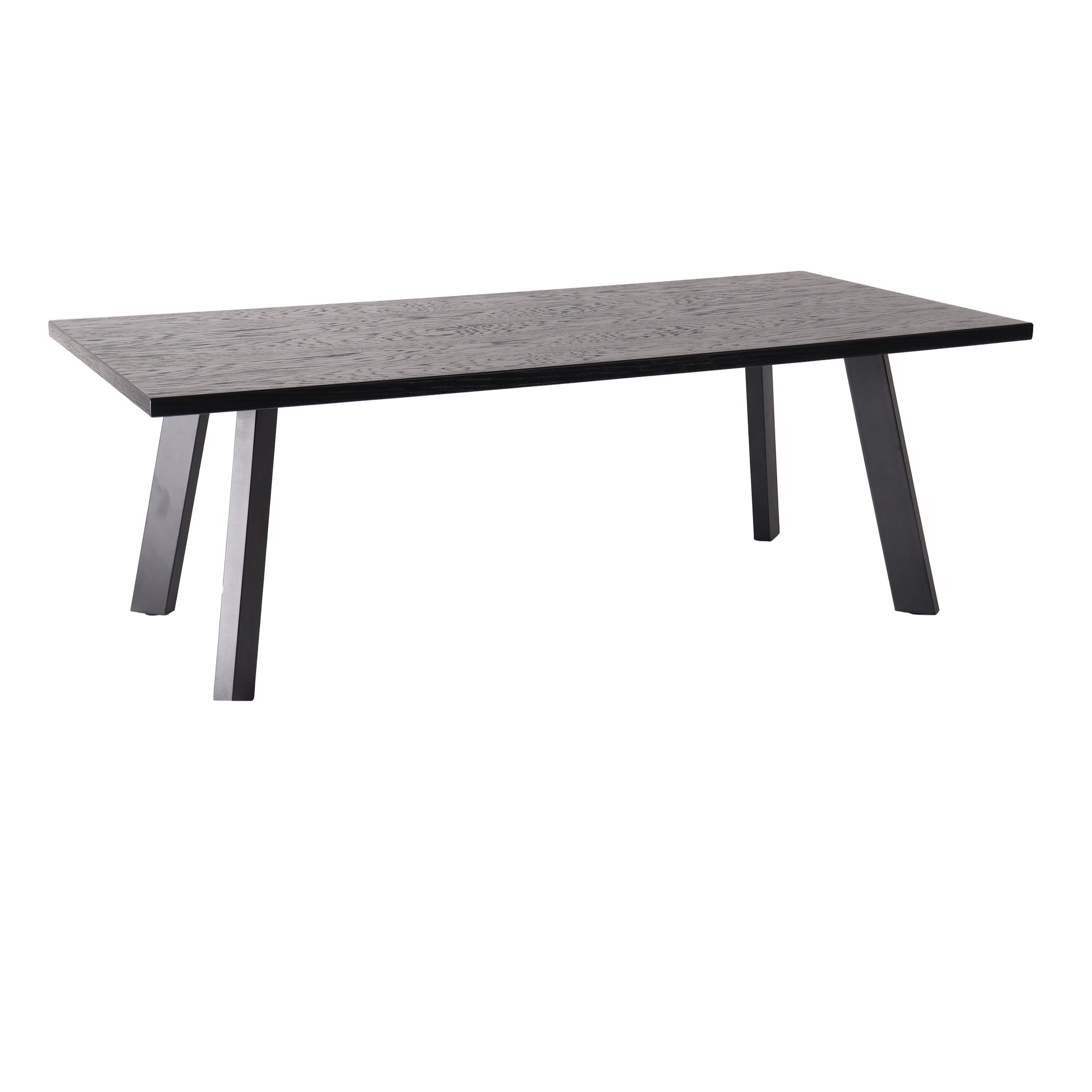 Dino soffbord 130×65 svartbetsad ekfanér/metall ben