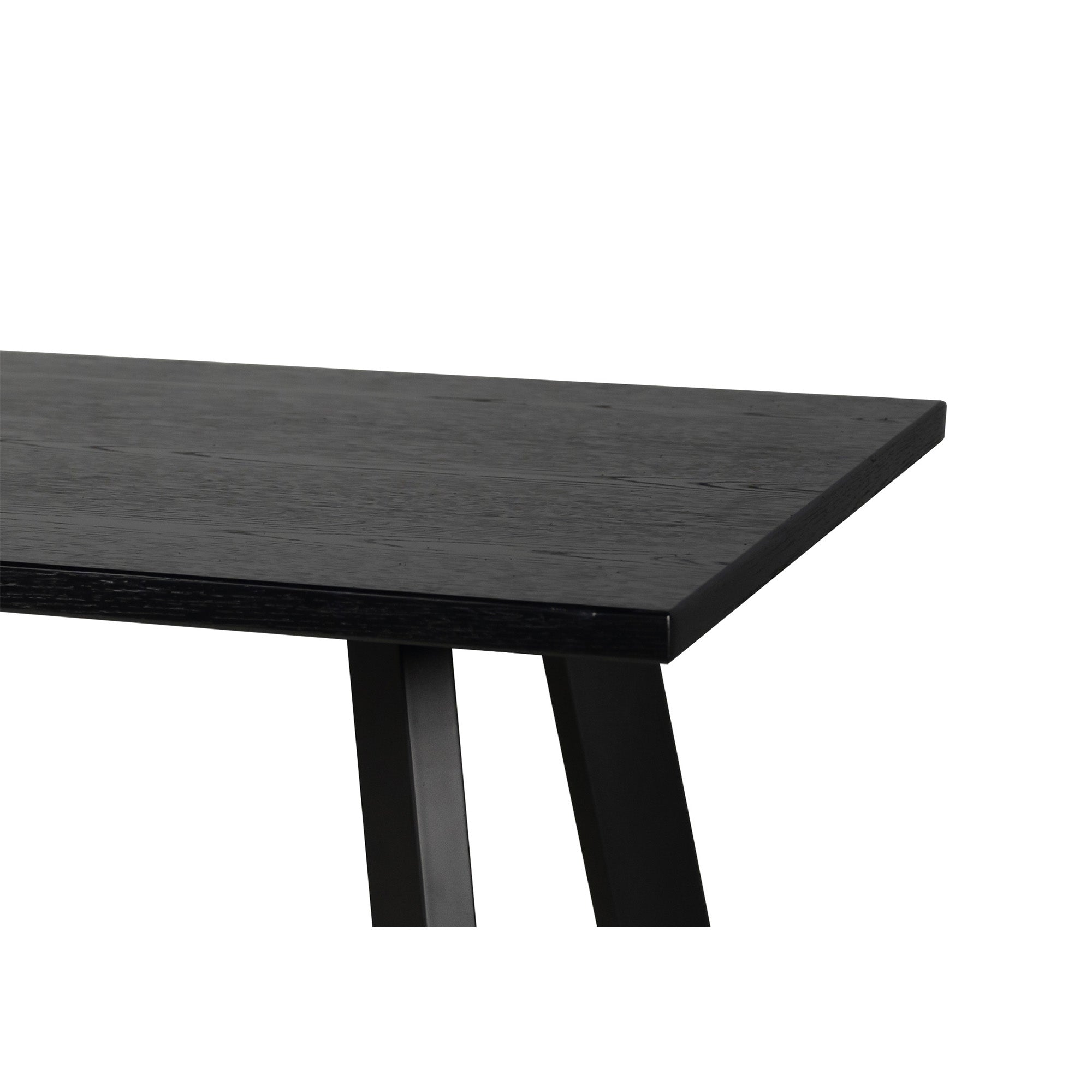 Dino soffbord 130×65 svartbetsad ekfanér/metall ben