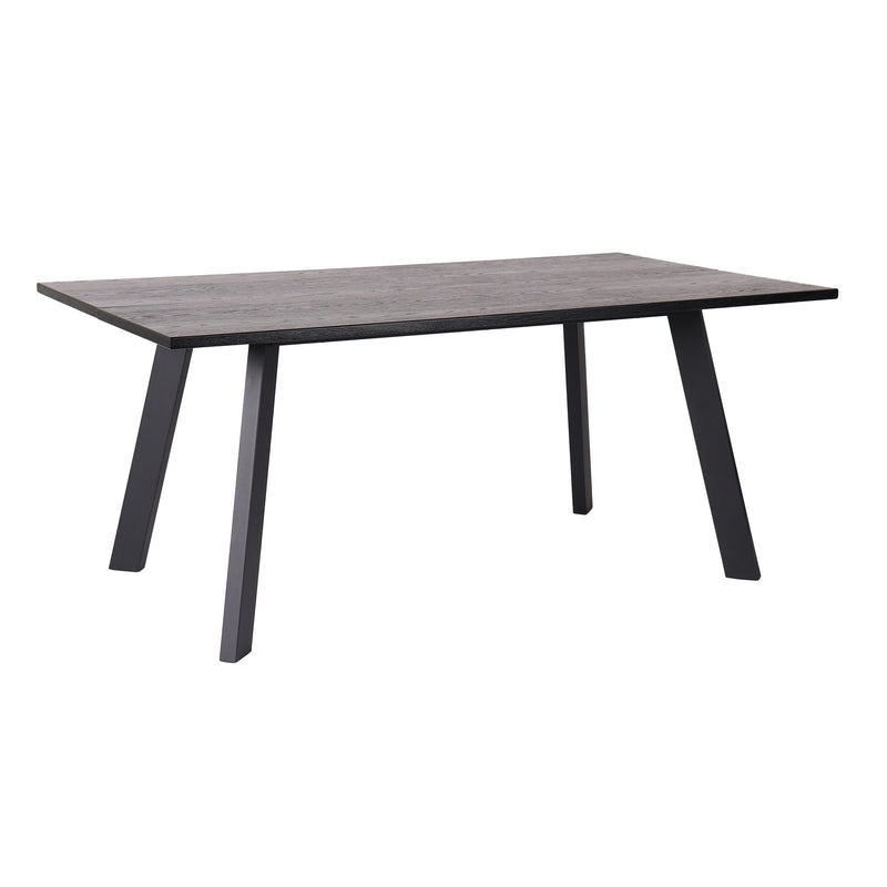 Dino rektangulärt matbord 170×95 svartbetsad ekfanér/metall ben