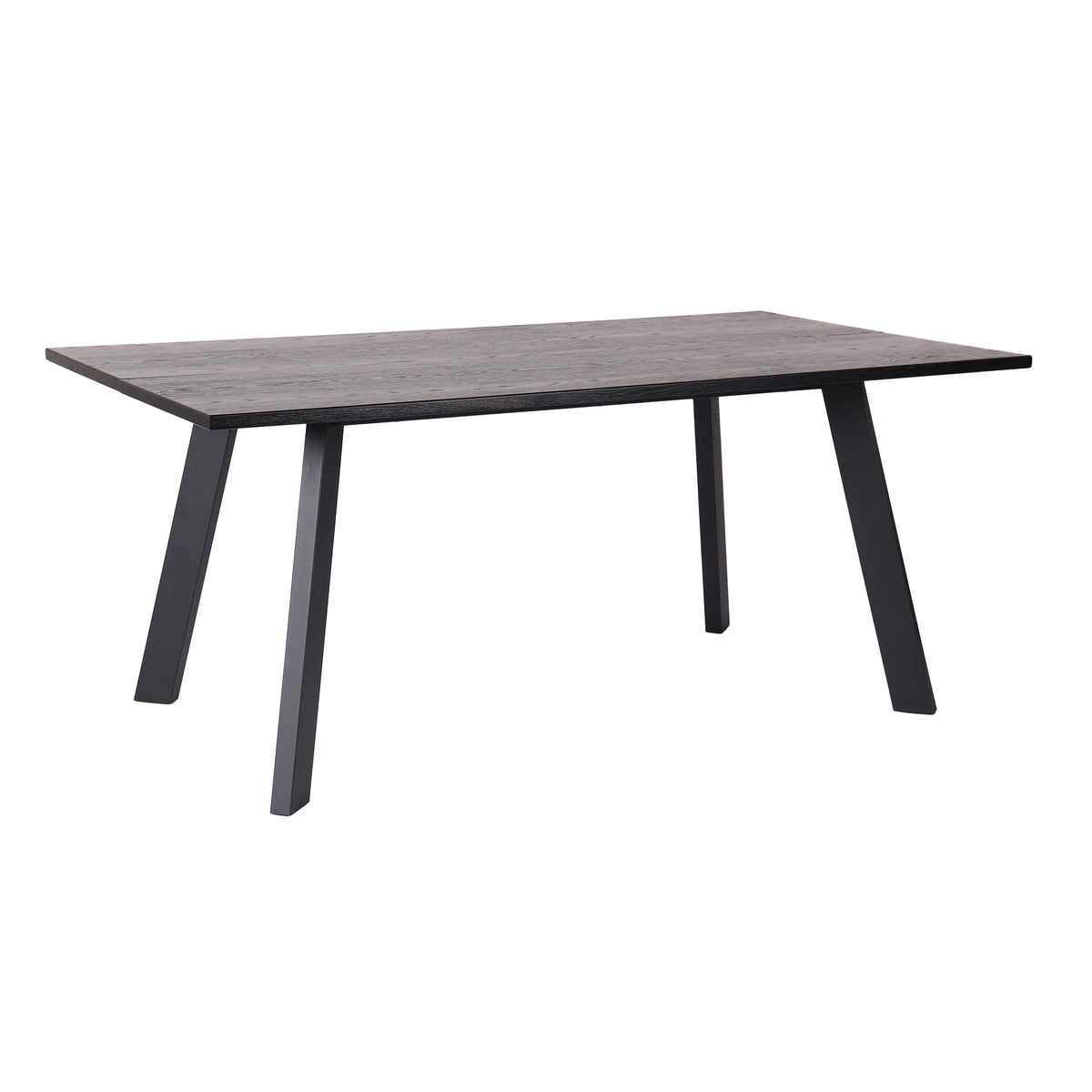 Dino rektangulärt matbord 170×95 svartbetsad ekfanér/metall ben