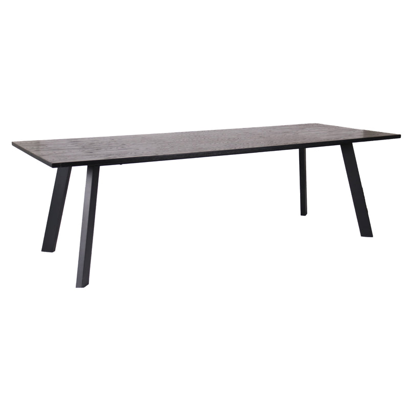 Dino matbord 240x95, ben av svartbetsad ekfanér/metall ben