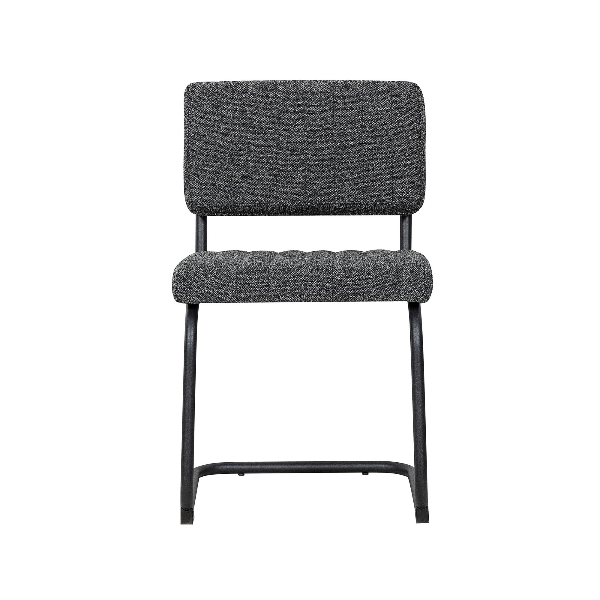 Ida matstol grå boucle/svart metall
