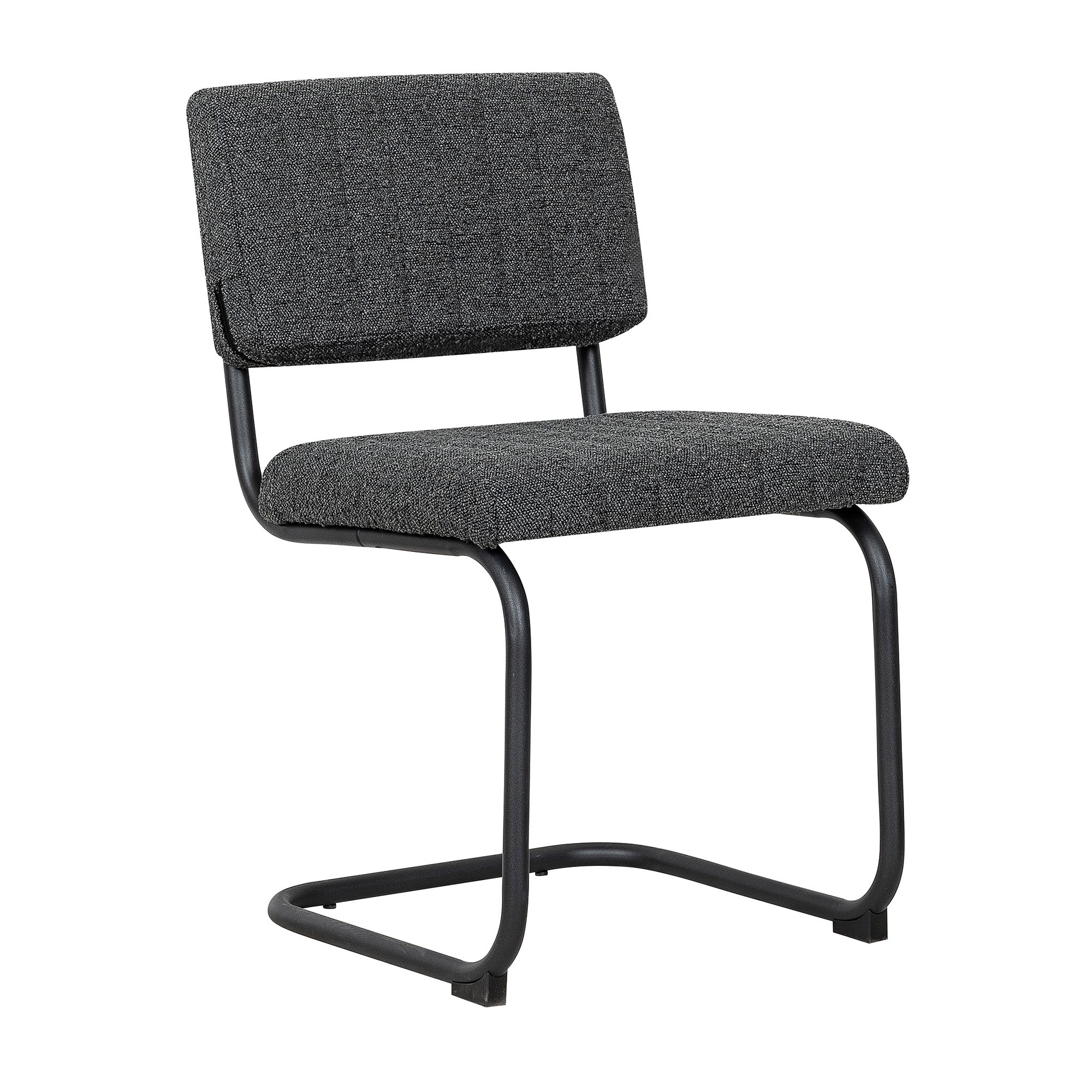 Ida matstol grå boucle/svart metall