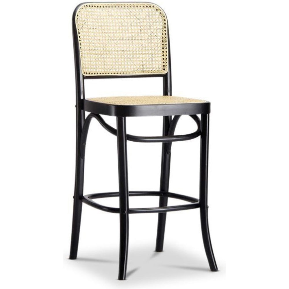 Balbao svart barstol med rotting