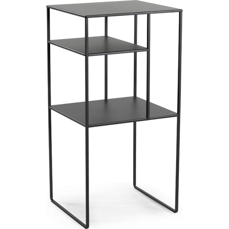 Wall sängbord svart metall 35×32×70 cm