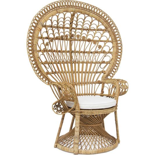 Påfågel fåtölj i rotting