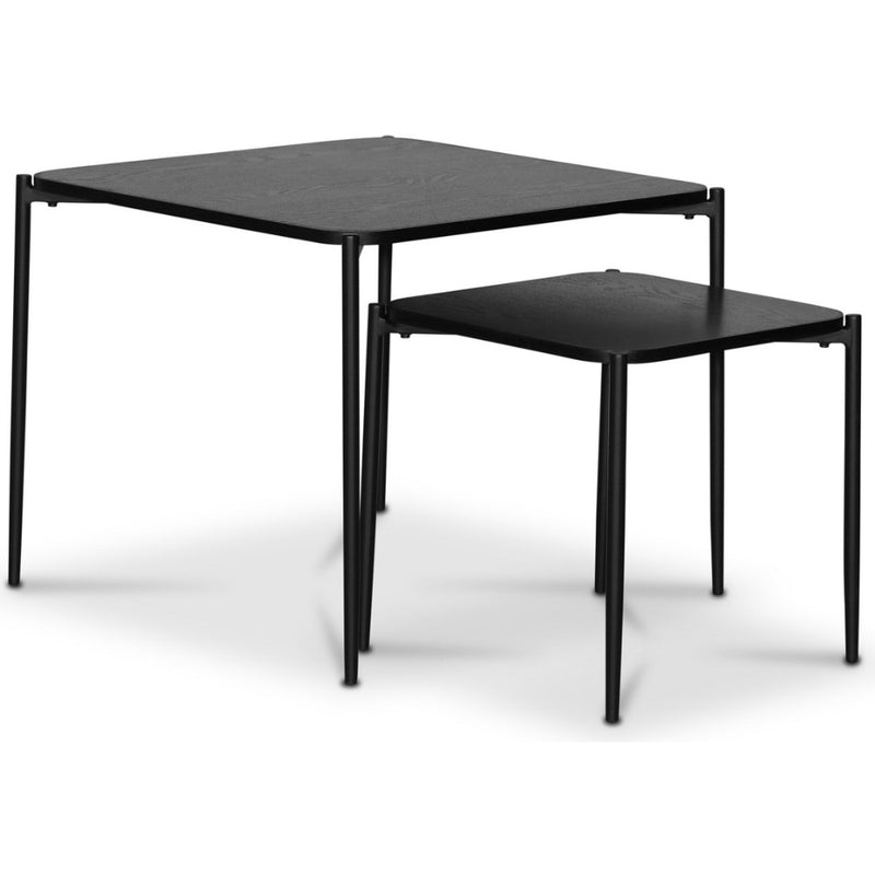 Wayne satsbord 60x60 cm - Svartbetsad ek