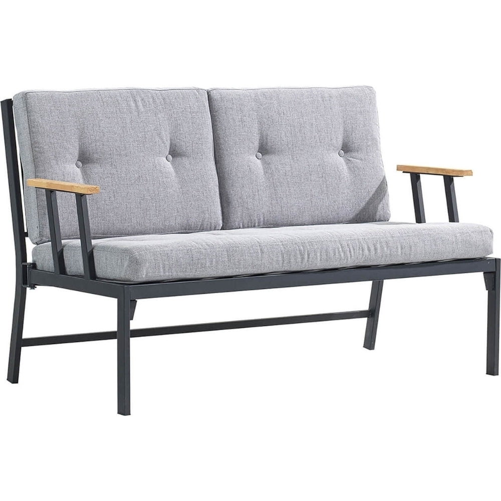 Lotus 2-sits utesoffa - Svart/fume