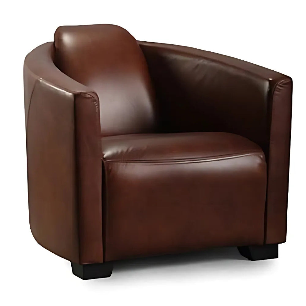 Corniche clubfåtölj mörkbrun