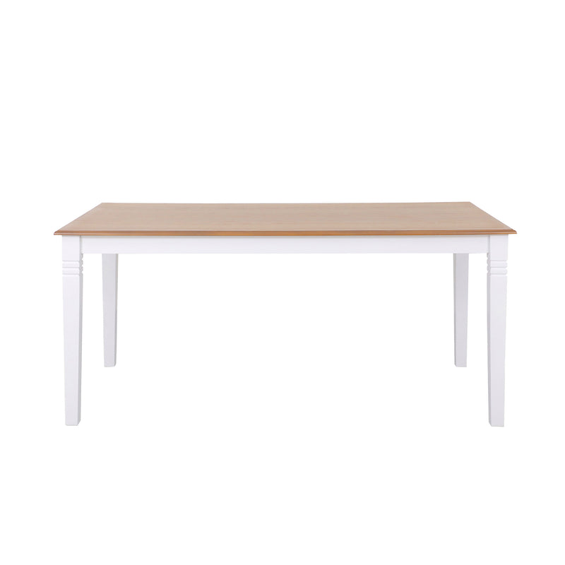 Nidingen matbord 140×90 vit/ek gummiträ