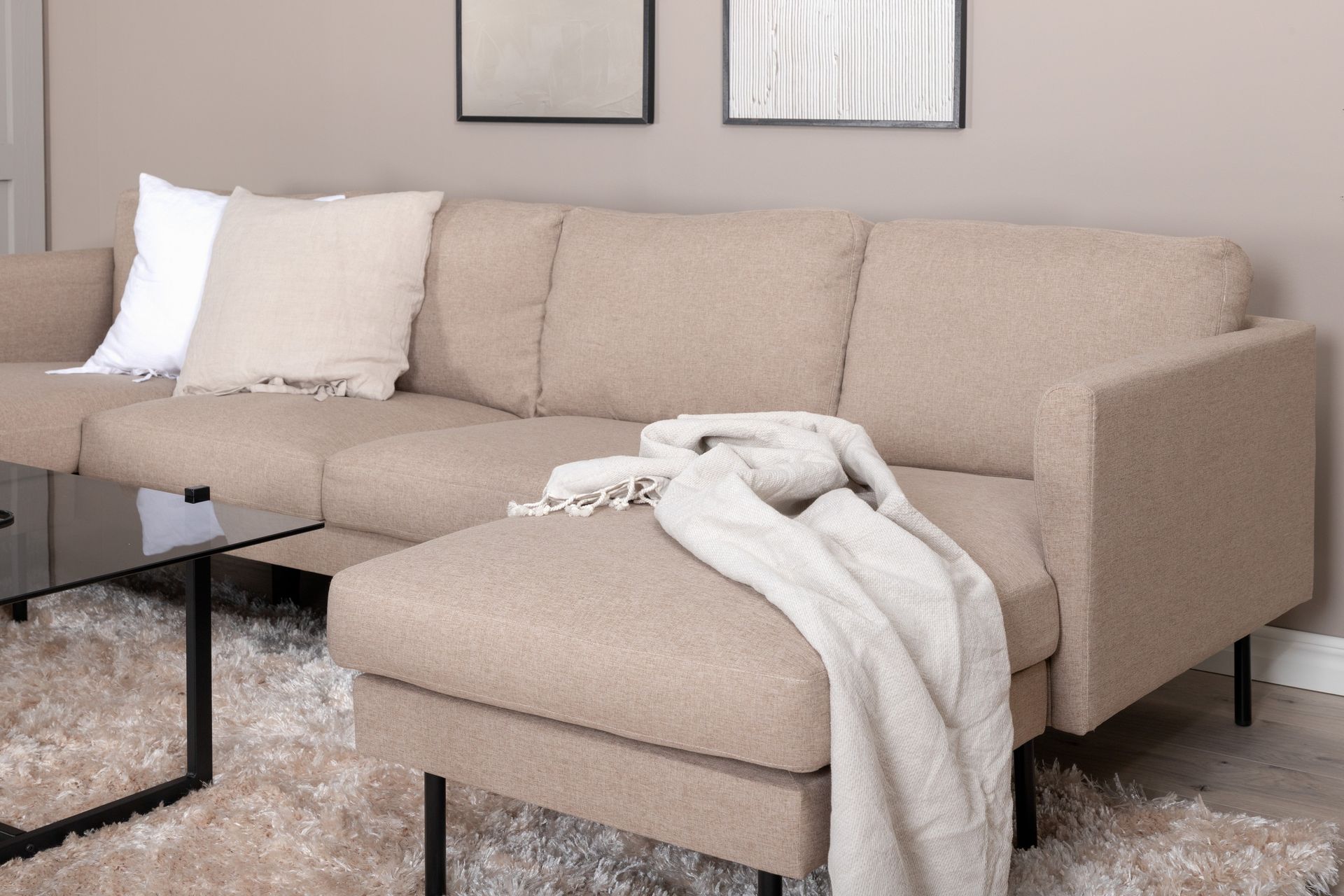 Zoom U- soffa black/brown - Venture Home
