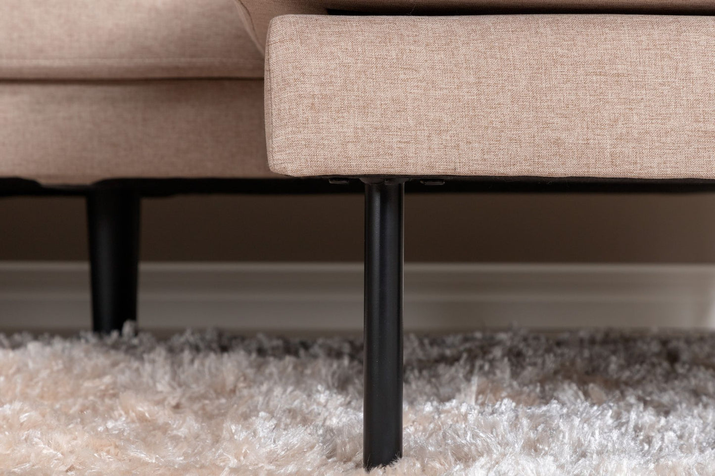 Zoom U- soffa black/brown - Venture Home